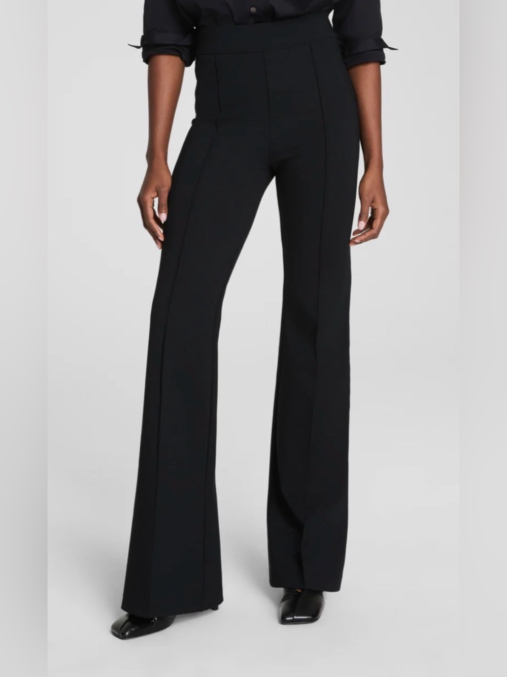 Spanx PerfectFit Ponte Flare Pull-On Pant Black Size Large